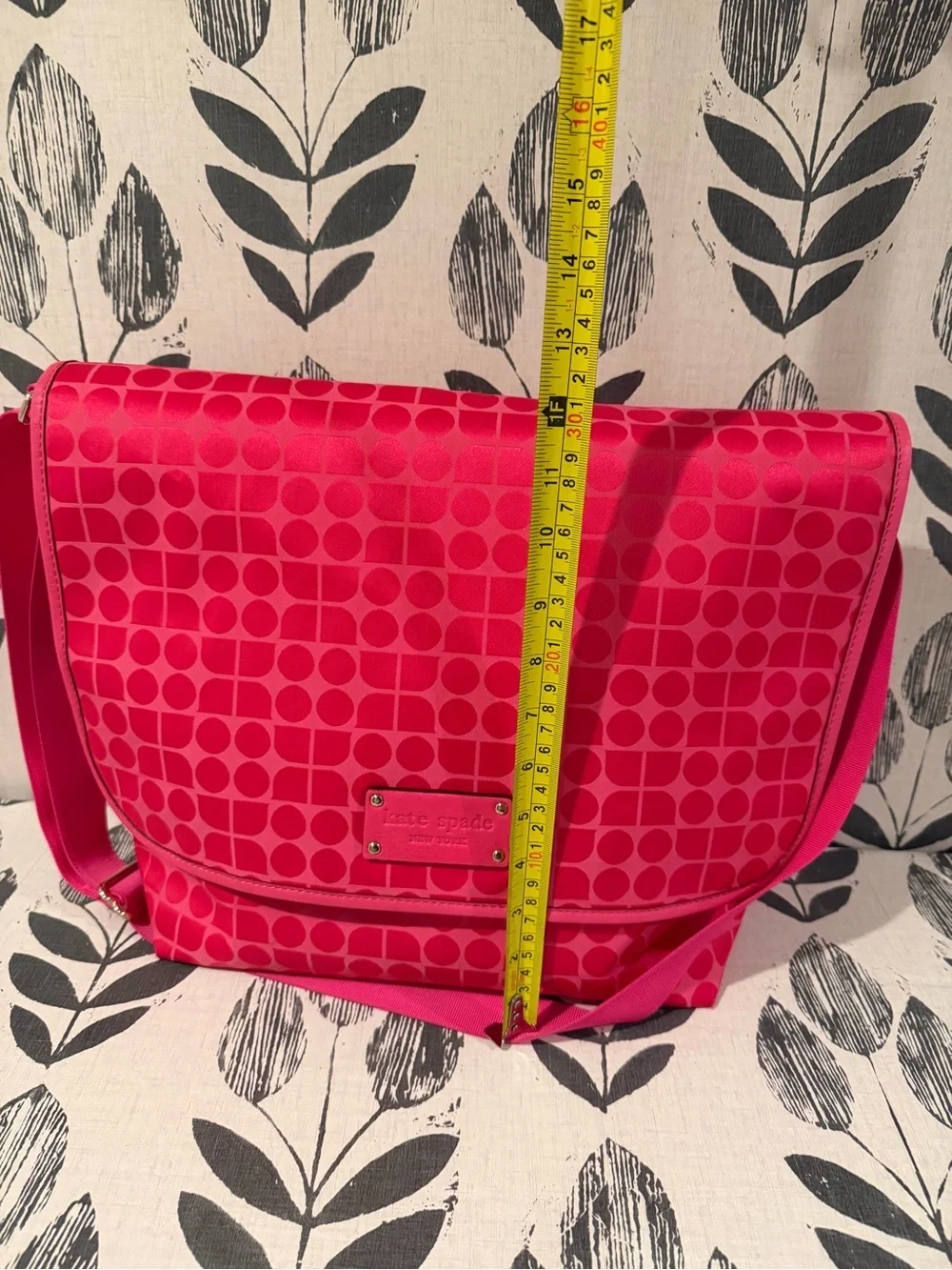 Kate Spade Hot Pink Geo-Print Crossbody Bag